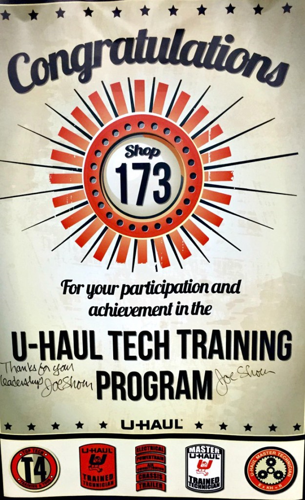 U-Haul Technician Training Shop 173
