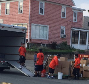 Boston Moving Day Unloading Truck
