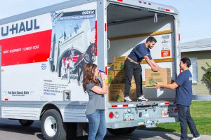 Moving Help loading a U_Haul Truck rental