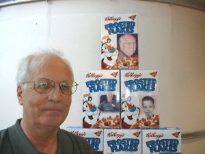 Jim Hazel Jr. with Frosted Flakes Boxes 2006