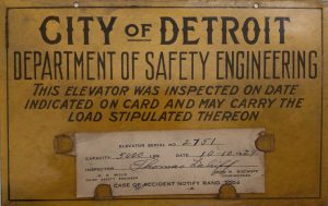 U-HaulNabisco Building Detroit 1929 Elevator Sign