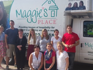 Donation Delivery: U-Haul Places Wrapped Truck at Maggie’s Place