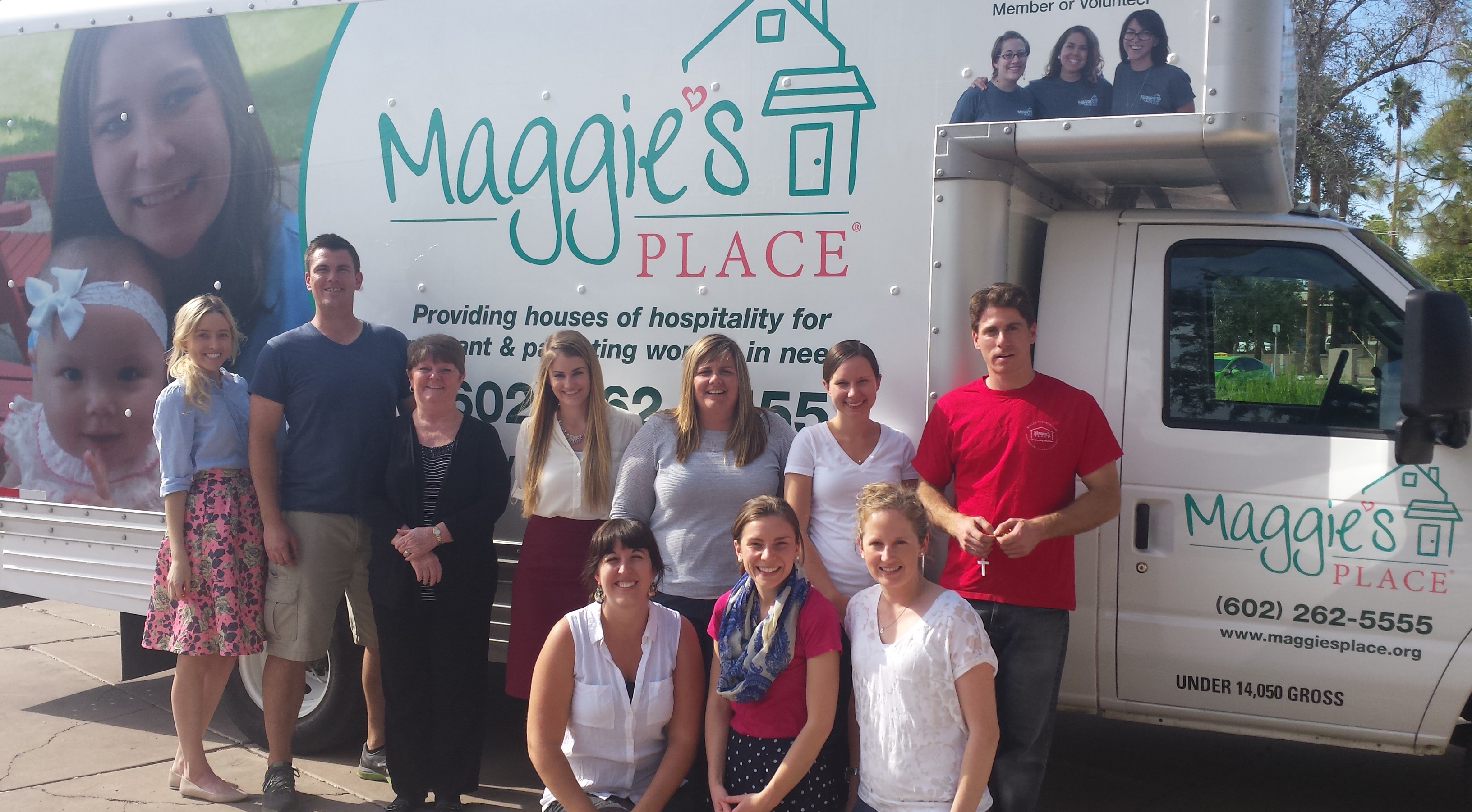 Donation Delivery: U-Haul Places Wrapped Truck at Maggie’s Place