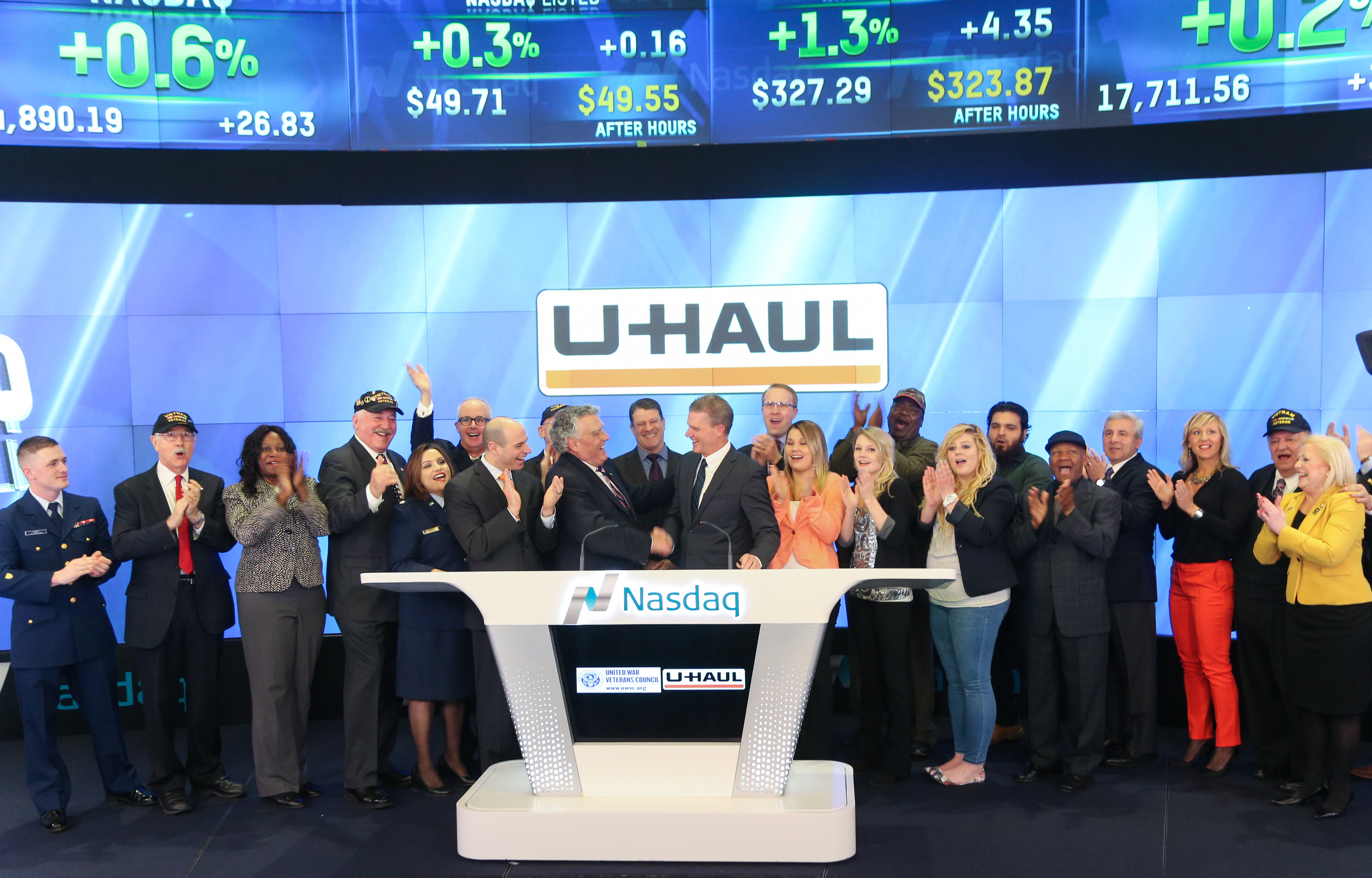 U-Haul Rings NASDAQ Closing Bell in Honor of Veterans