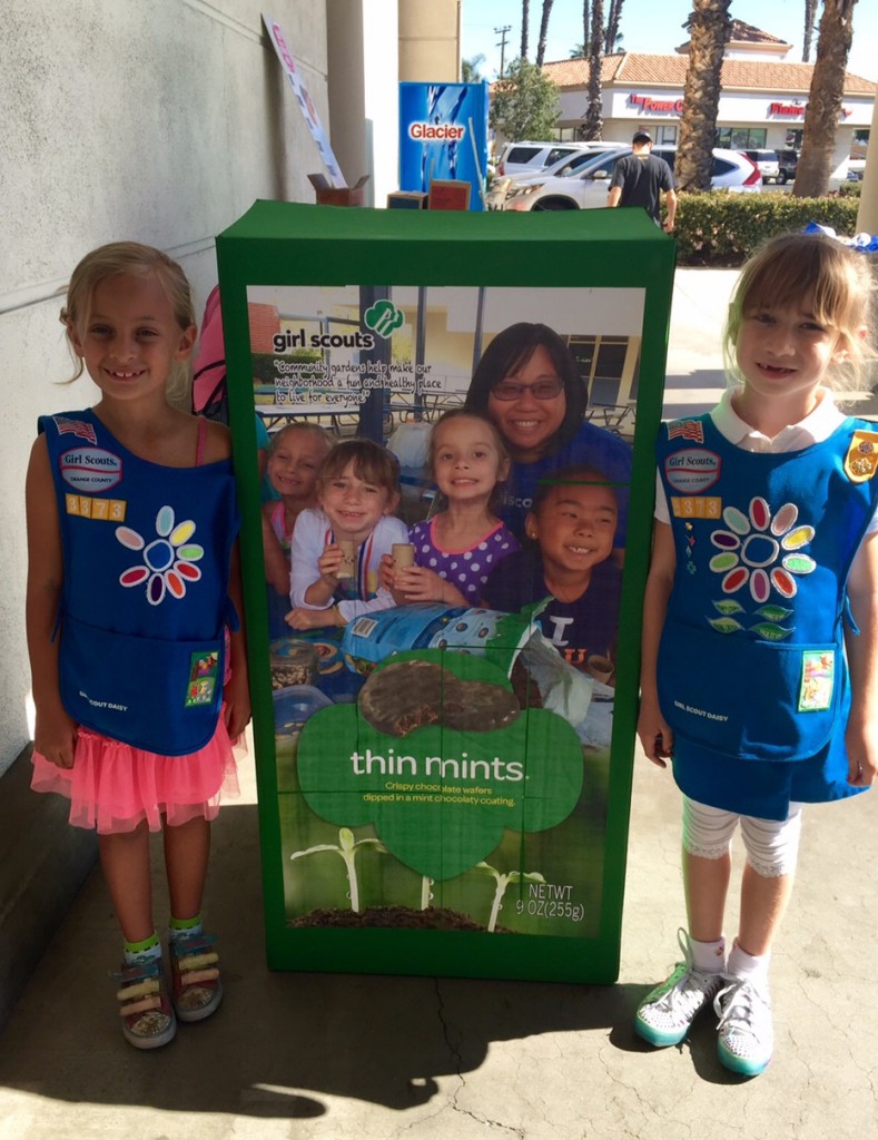 girl-size box of Girl Scout cookies