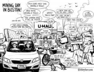 Boston Moving Day Cartoon