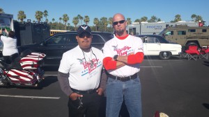 John Quintero, left, and Don Peters of U-Haul, both U.S. veterans