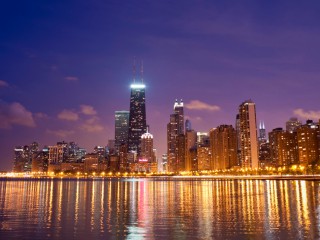 Evening Skyline in Chicago