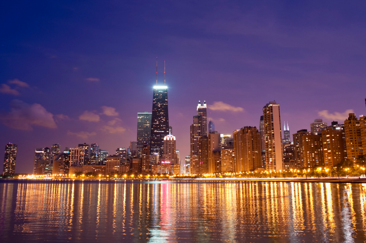 Evening Skyline in Chicago