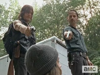 Former U-Haul truck with Daryl and Rick