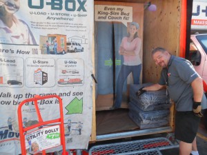 U-Haul locations in Houston are extending 30 days free self-storage and U-Box (pictured here) to people affected by the recent flooding.