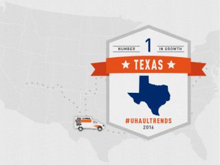 Texas is the U-Haul No. 1 Growth State of 2016