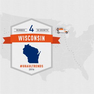 Wisconsin is the U-Haul No. 4 Growth State of 2016