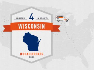 Wisconsin is the U-Haul No. 4 Growth State of 2016
