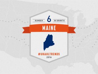 Maine growth state U-Haul migration trends