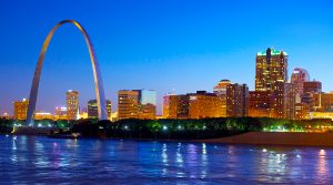St. Louis skyline in Missouri, the U-Haul No. 5 Growth State of 2016