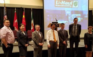Dr. Allan Yang, Chief Sustainability Scientist at U-Haul International, was among the speakers at a Phoenix Sister Cities-sponsored symposium on global sustainability, hosted by Arizona State. Sustainability experts from Calgary, Phoenix and ASU shared ideas as well.