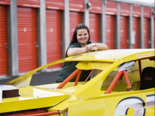 Monica Howard self-storage and race car