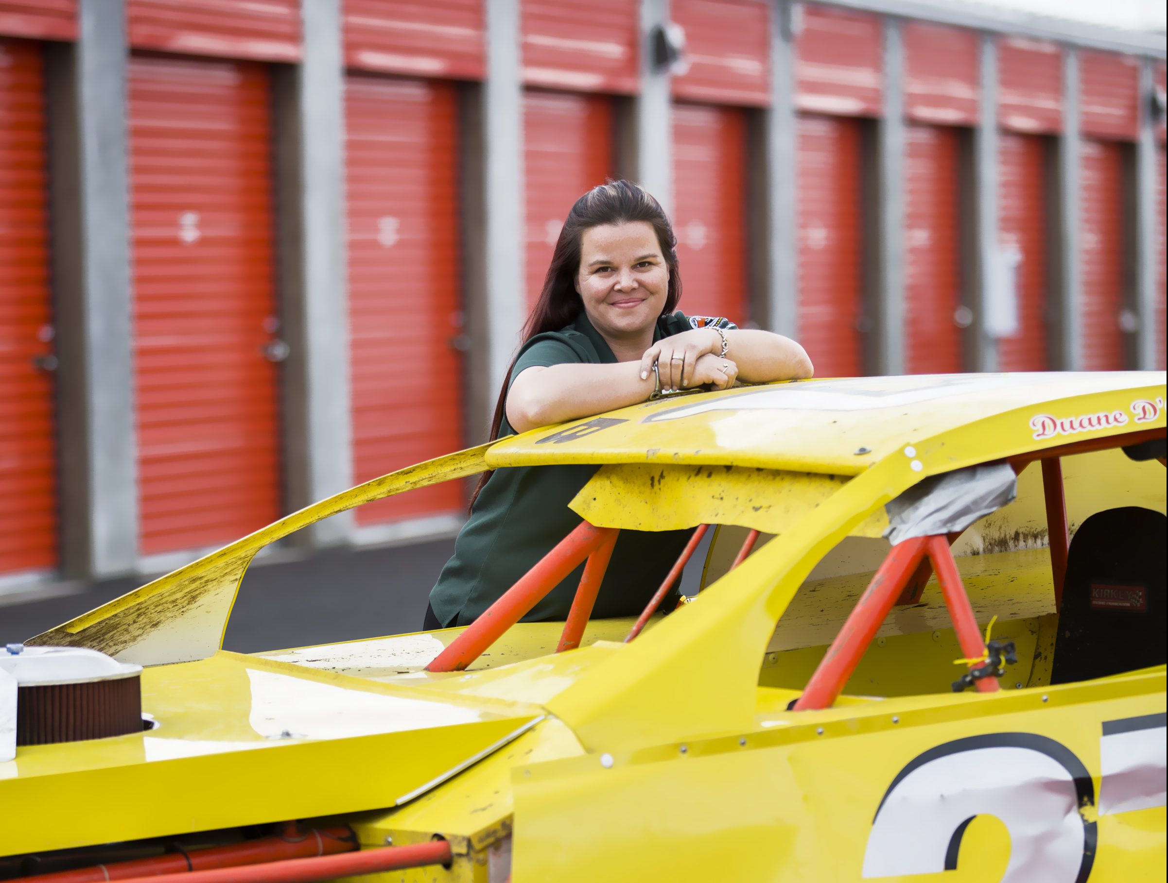 Monica Howard self-storage and race car