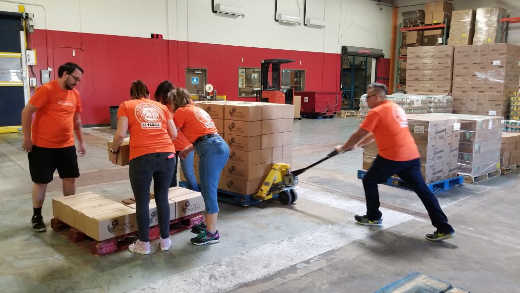U-Haul volunteer day for Hunger Action Month at St. Mary's Food Bank