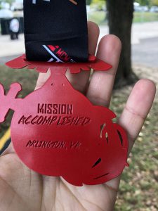 43rd Annual Marine Corps Marathon finishers medal.