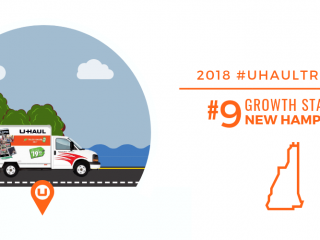 NEW HAMPSHIRE is the U-Haul No. 9 Growth State for 2018
