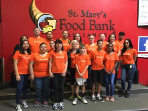 U-Haul volunteers at St. Mary's Food Bank in April 2019