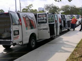 U-Haul Van Donations Help Distribute Food in North Miami Beach
