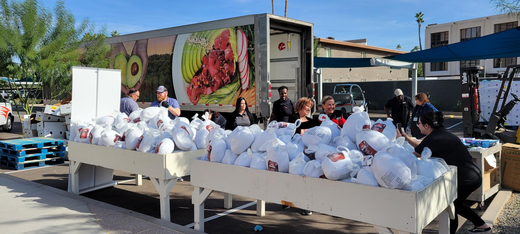 U-Haul Team Members Gift 906 Turkeys to Arizona Families in Need