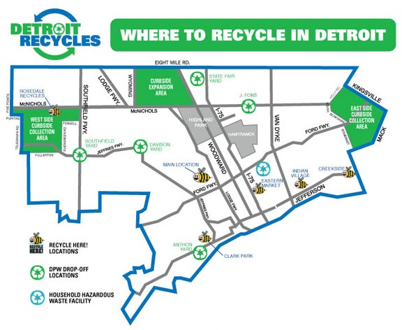 Detroit Recycle Map