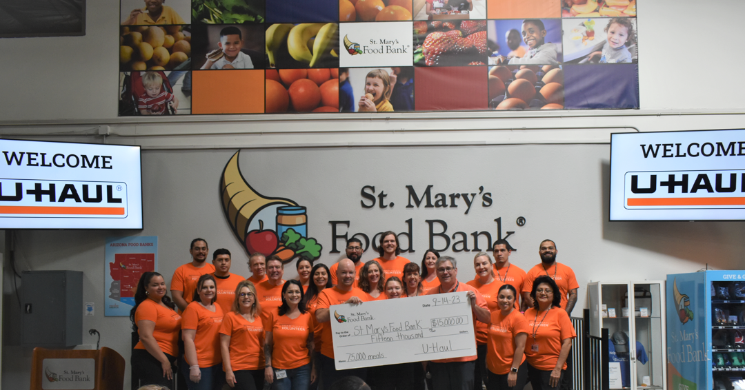 U-Haul Sponsors “Go Orange” Day to Fight Hunger at St. Mary’s Food Bank