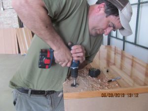 Showroom Counters - Carefully Drilling Holes