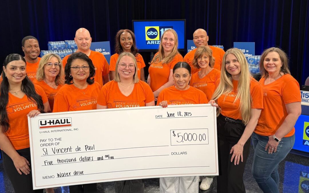 H2O Hero U-Haul Helps St. Vincent de Paul with Water Drive on ABC15