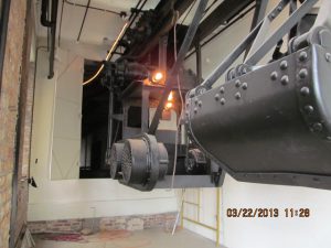 U-Haul Nabisco building Detroit lights on bucket repaired