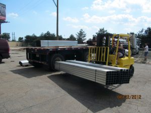 Steel for U-Haul Moving & Storage of Detroit Showroom Floor Delivered